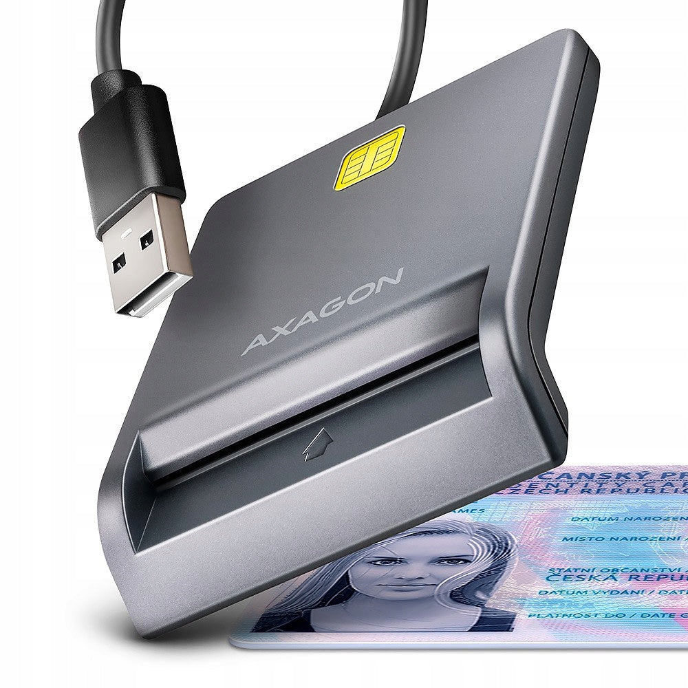 AXAGON USB ID card reader CRE-SM3T 1.3m cable