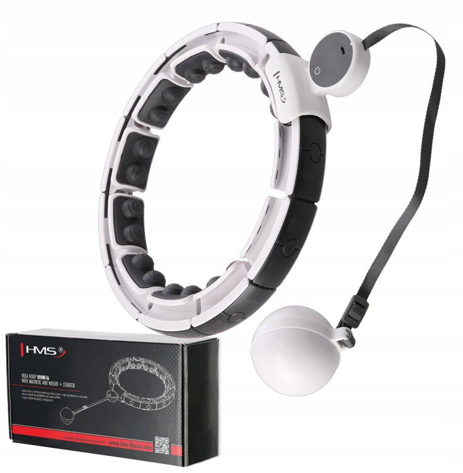 Abisal HHM16 hula hoop with counter and weight plate white 1 piece