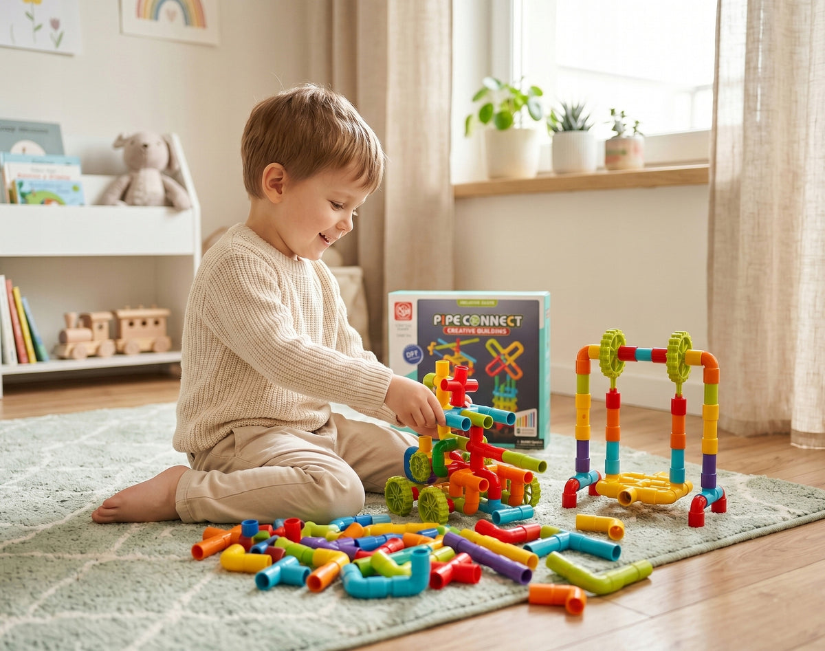 Academy of Small Engineer - Tube Building Blocks 60el 5496 Brand Biały