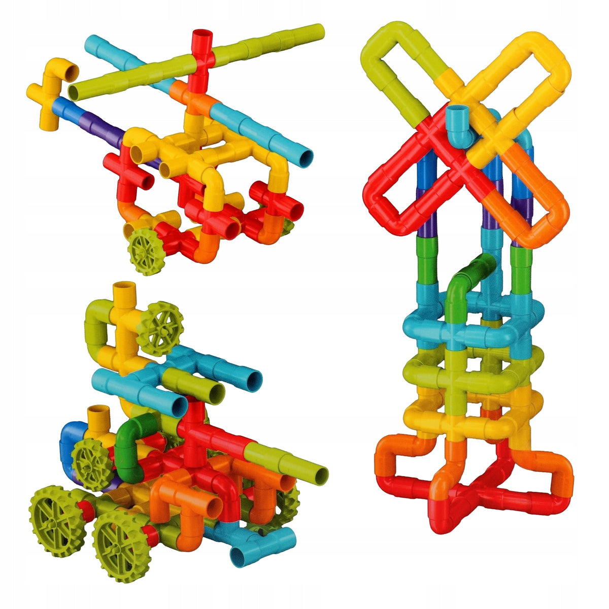 Academy of Small Engineer - Tube Building Blocks 60el 5496 Kid's age 3＋ years