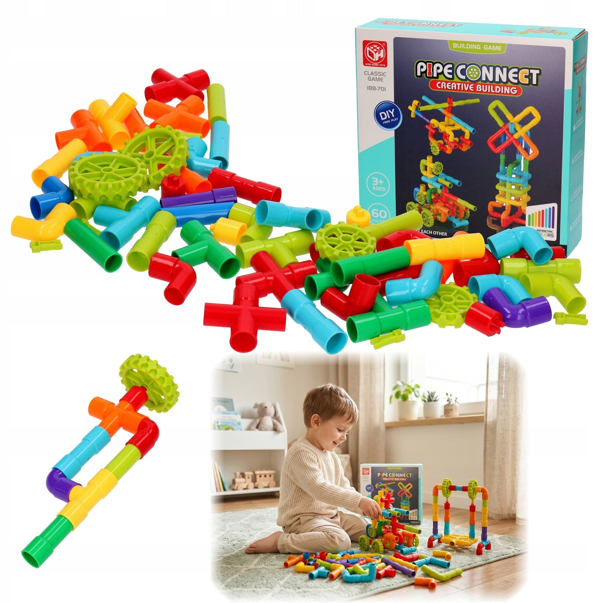 Academy of Small Engineer - Tube Building Blocks 60el 5496