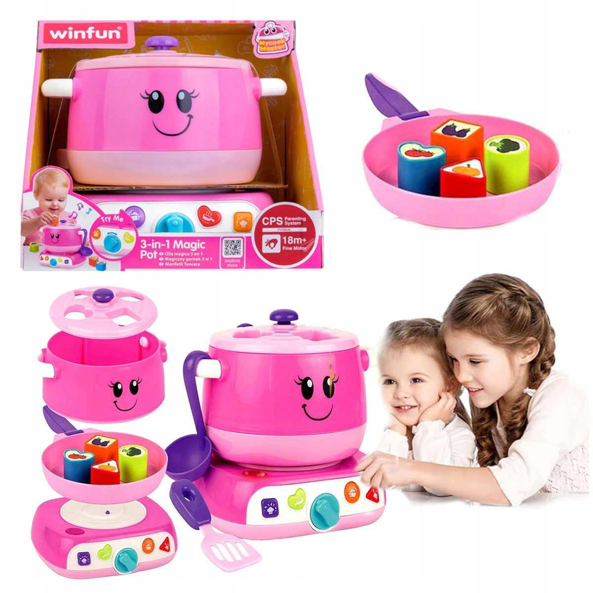 Accessories Kitchen Magic Playing Pot 3in1 Interactive Toy