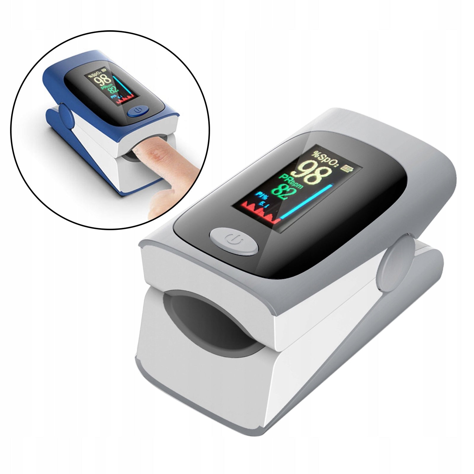 Accurate Finger Tip Oximeter Blood Oxygen SpO2 Meter Tool, Portable Gray Medical device yes