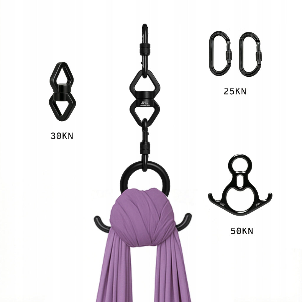 Acrobatic sash aerial silk | 7 m | Purple Brand no brand