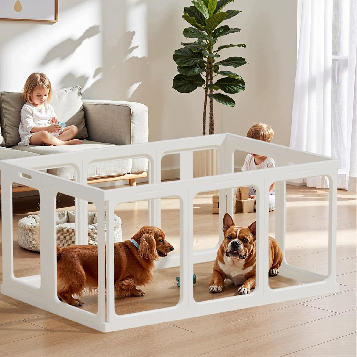 Acrylic playpen PetsLeader transparent 61cm 12 planes Brand no brand