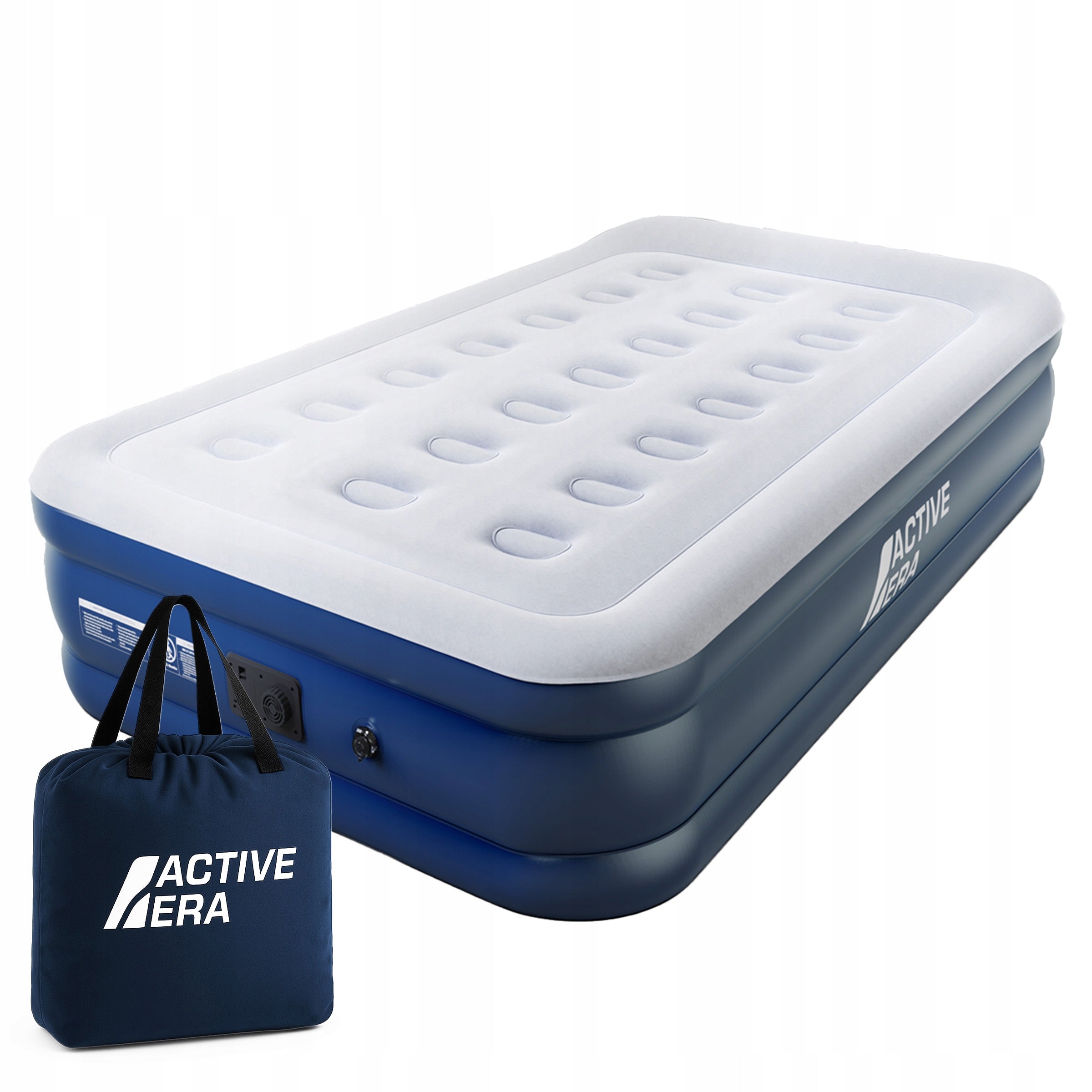 Active Era Premium Jednoosobowy Materac Powietrzny – Szary/Granatowy