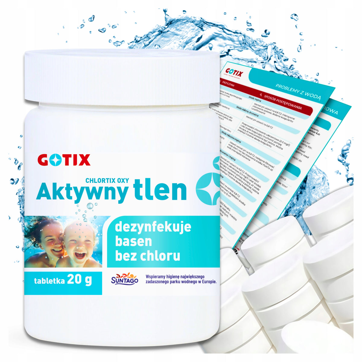 Active Oxygen for Swimming Pool Jacuzzi SPA Chlorine Free Pool Chemistry Tablets 500G