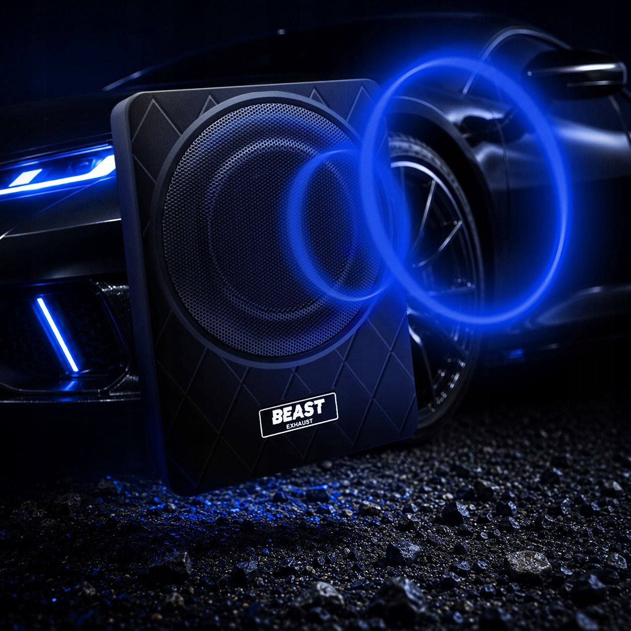 Active Subwoofer Seat Speaker 200W RMS 18dB Flat Aluminum Remote Control Model Subwoofer pod Fotel Beast