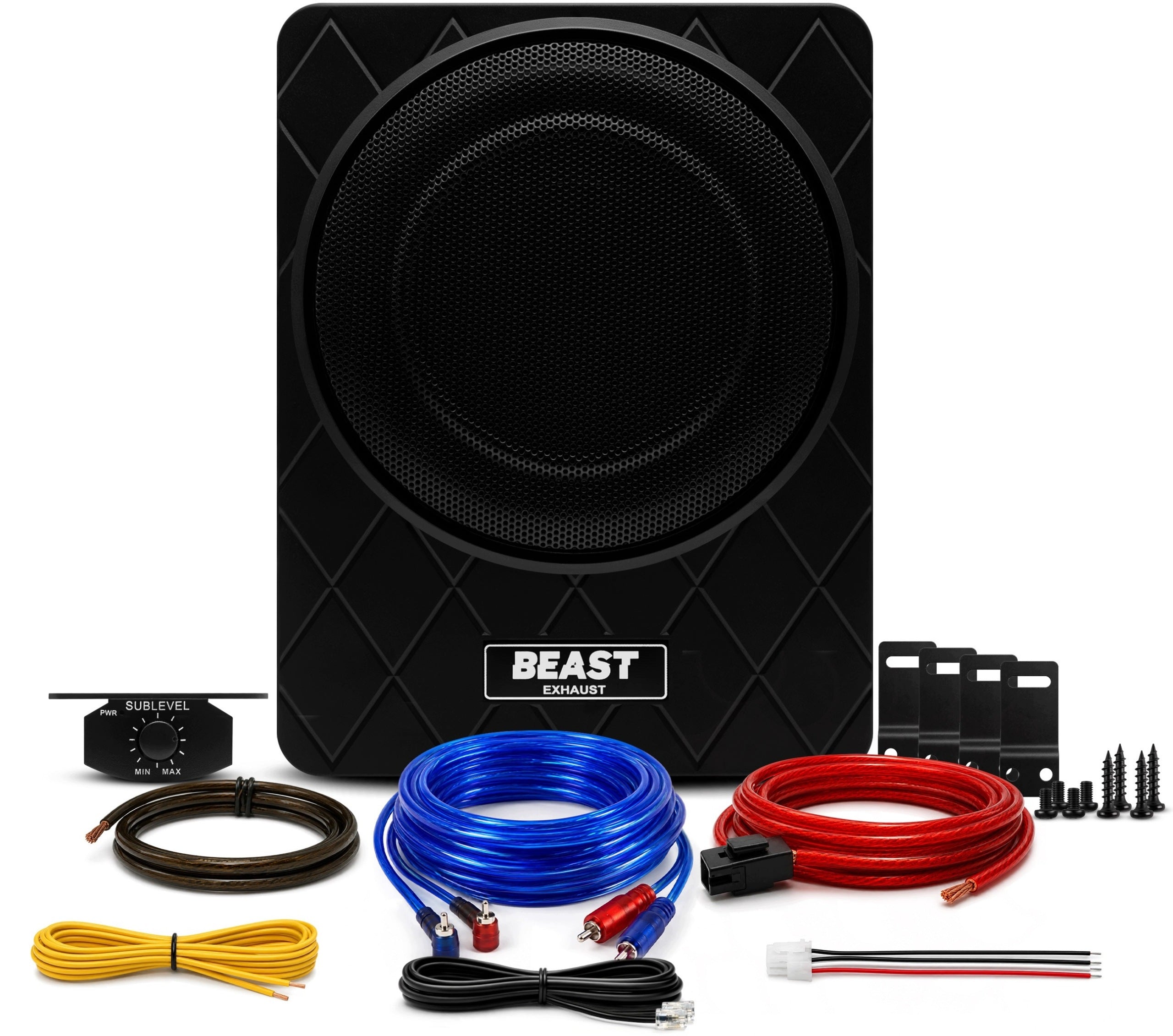 Active Subwoofer Seat Speaker 200W RMS 18dB Flat Aluminum Remote Control Packaging status original