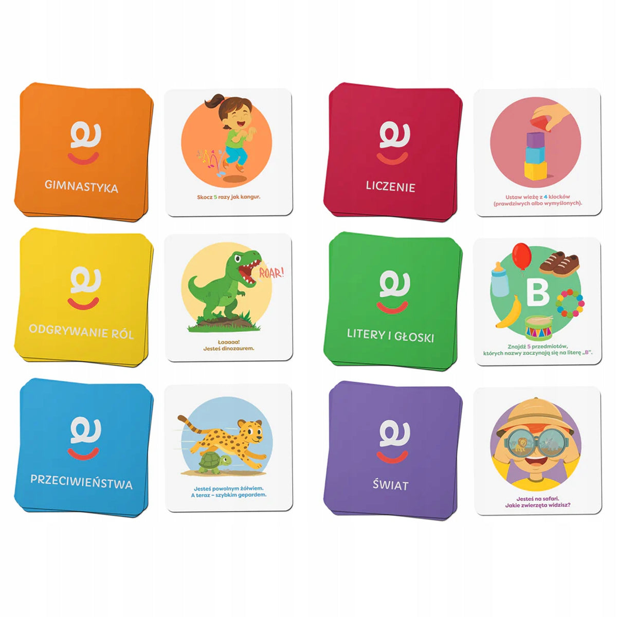 Activity Cube Cards - Crazy Fun Card Game for Kids 48 CARDS EAN (GTIN) 5901179974046