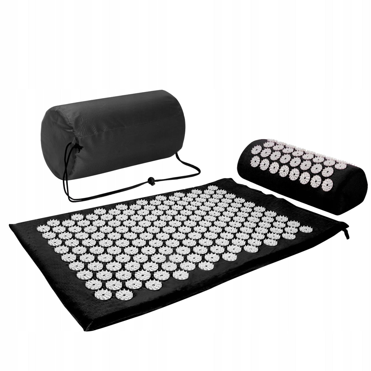 AcuRelax Pro Massage Kit Black and White Relieves Neck and Back Pain