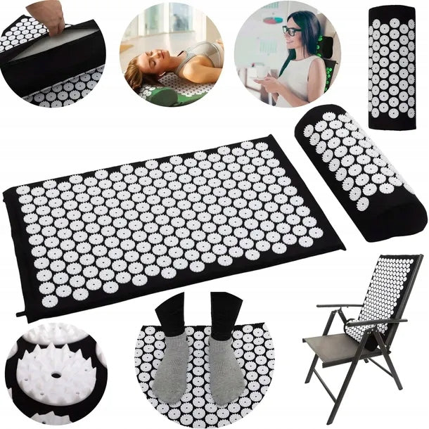 Acupressure mat with spikes + pillow – relaxation, massage, improving circulation Packaging status original