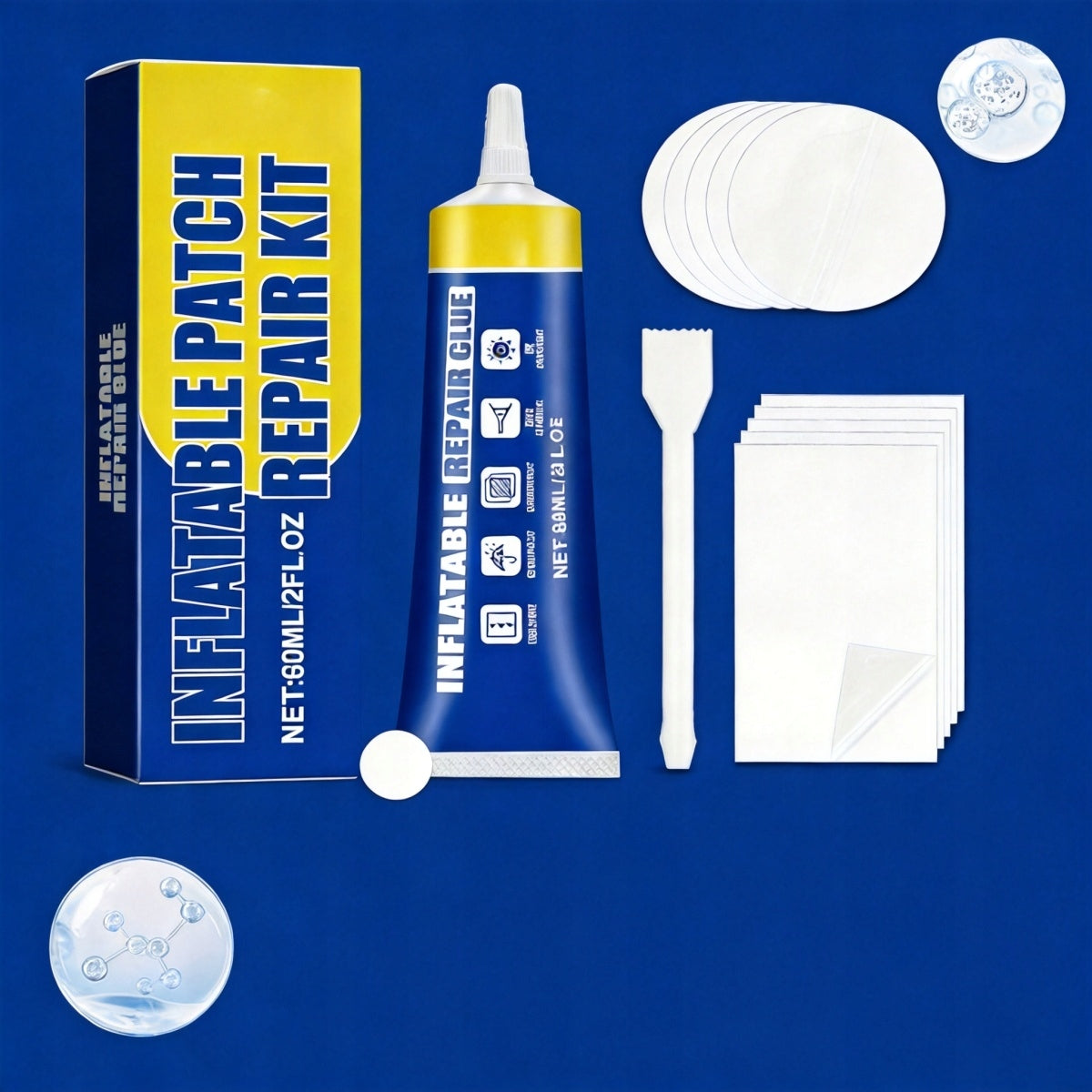 Adhesive for swimming pools, jacuzzi, sup repair kit waterproof patches Manufacturer no brand