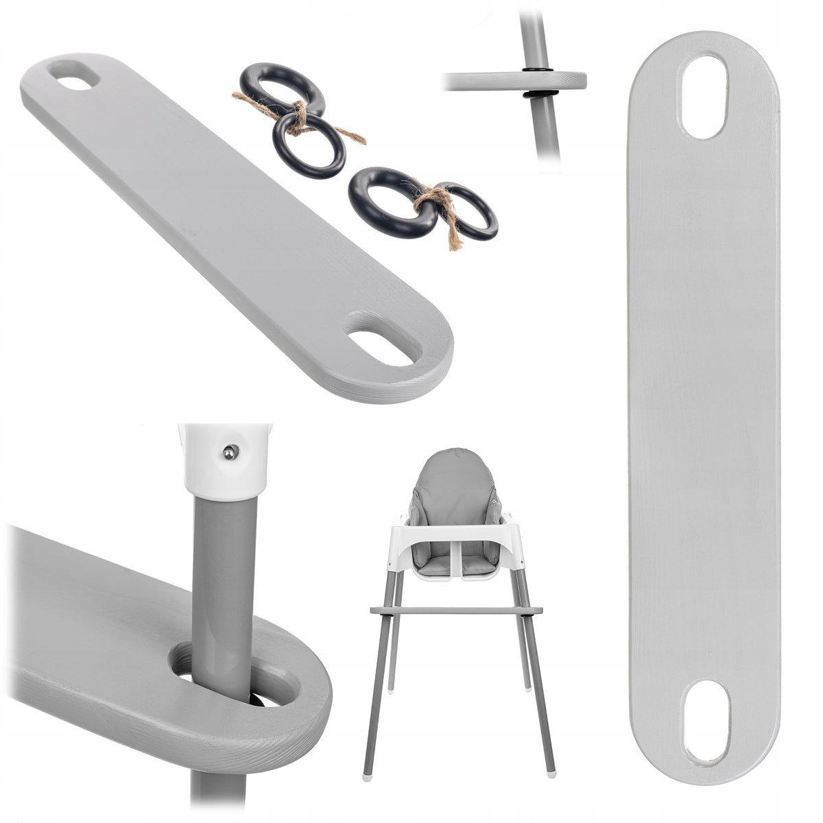 Adjustable Chair Footrest IKEA Antilop Grey Pine Wood aMami Manufacturer code Podnóżek do krzesełka Antilop drewniany szary