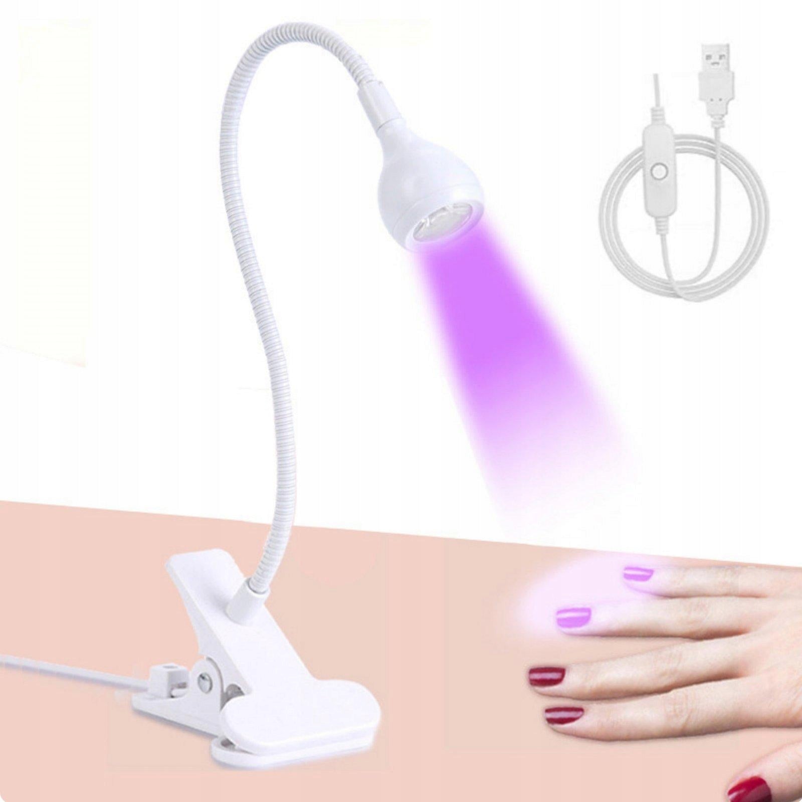 Adjustable Clamp Base Manicure Lamp Personal Care White White Wire Boxed