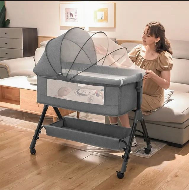 Adjustable Cot for children, extra bed, lullaby, travel cot Packaging status original
