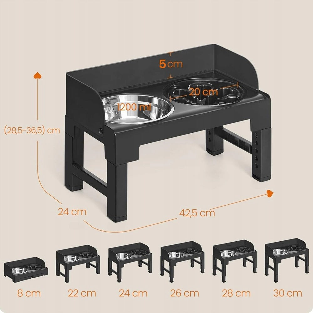 Adjustable Dog Bowl On Stand Food and Drink Bowls Non-Slip Packaging status original