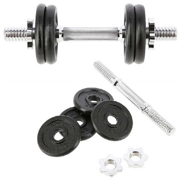 Adjustable Dumbbell Weights for Exercise Fitness Cast Iron Loads 2x7kg
