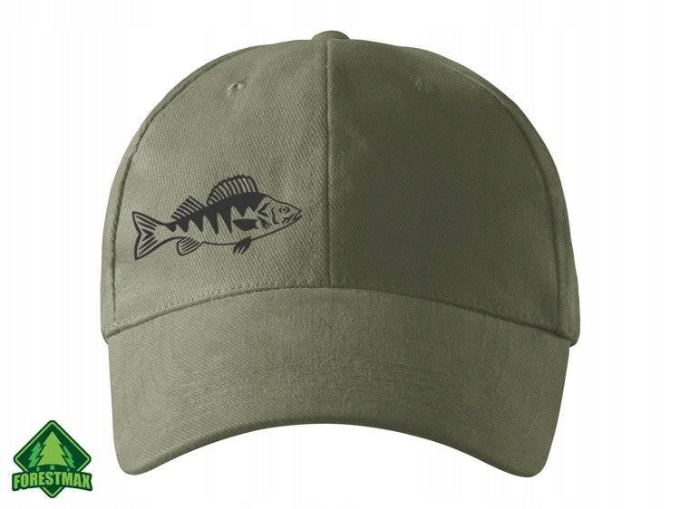 Adjustable Fishing Cap with Print PERCH - Gift for Fisherman Brand ForestMax