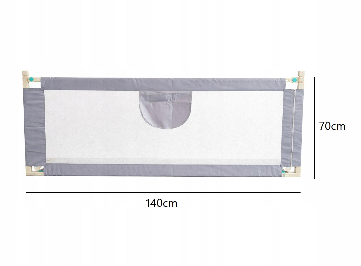 Adjustable bed barrier 140x70 cm grey Brand K&M