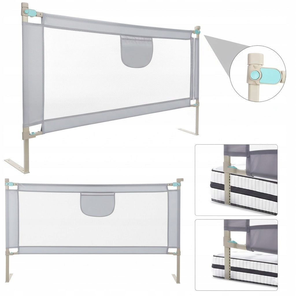 Adjustable bed barrier 140x70 cm grey Manufacturer code I009 140x70