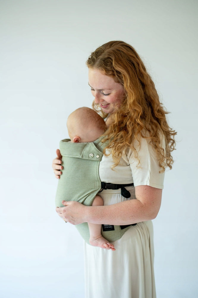 Adjustable carrier Qusy 2.0 - OliveTwill (Bamboo, Linen, Cotton) Carrier type classic