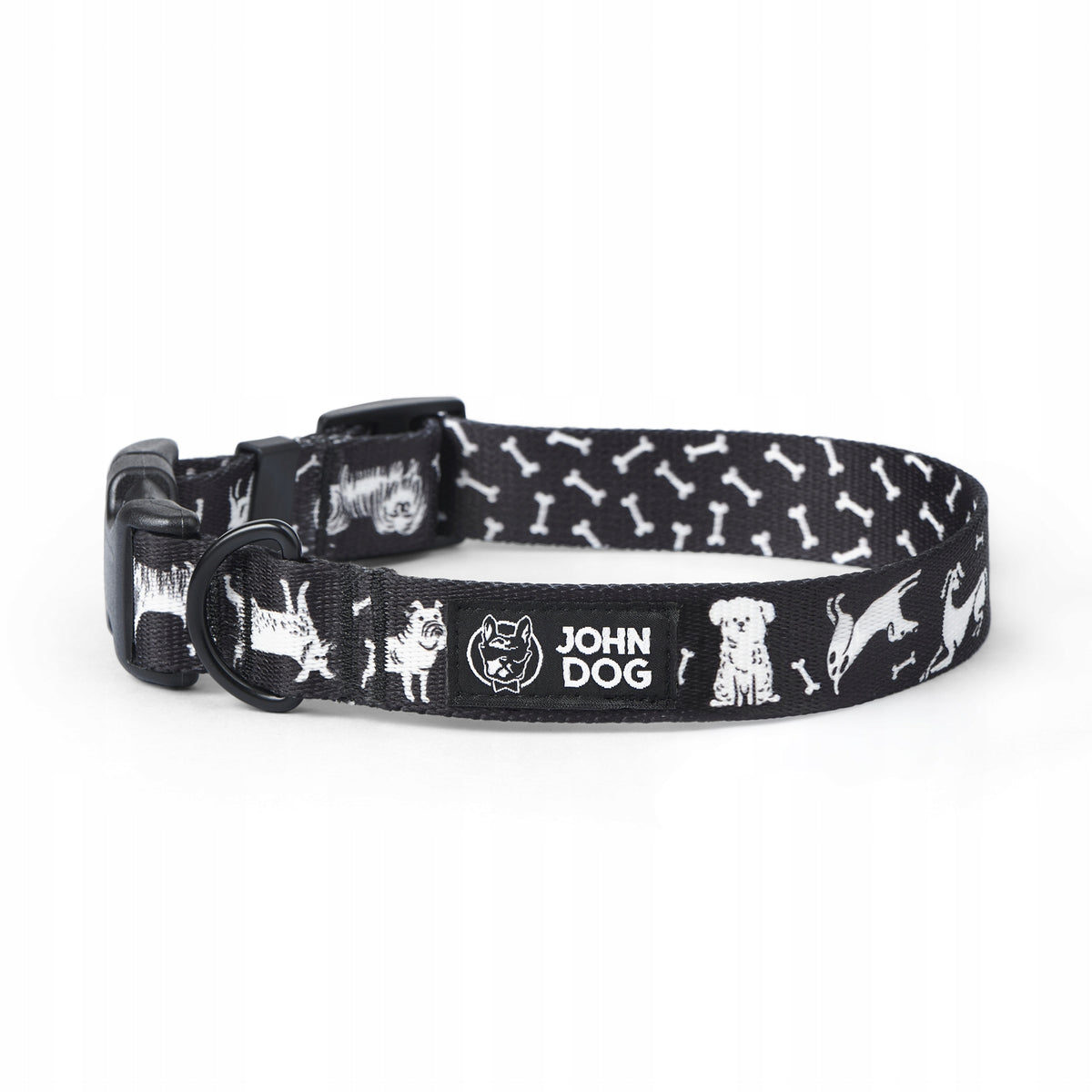 Adjustable dog collar John Dog M 46-60 cm