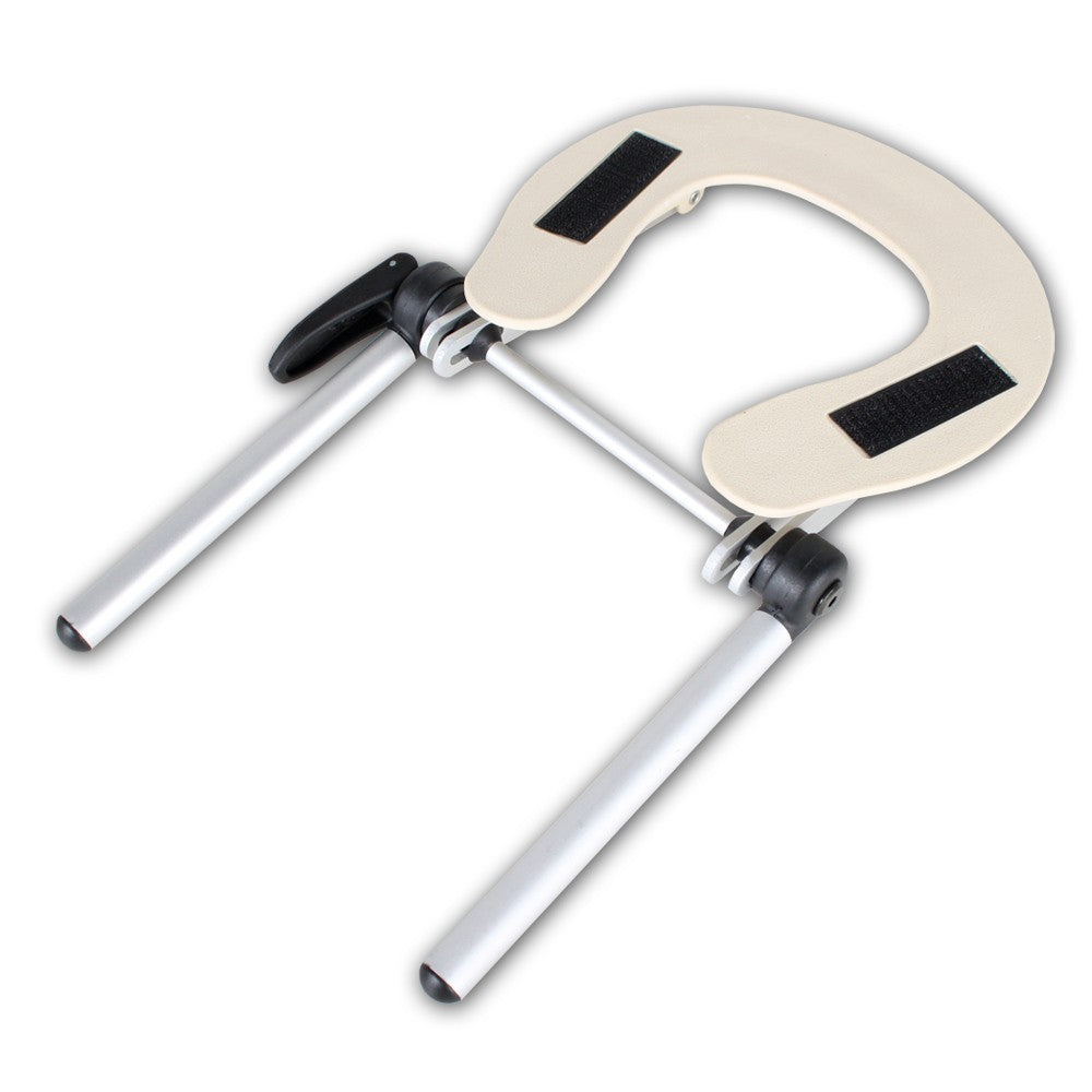 Adjustable headrest for massage bed