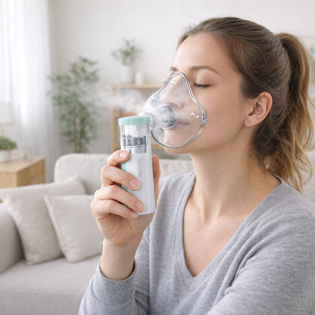 Adult Children Nebulizer Inhaler Portable Wireless 2 Masks Packaging status original