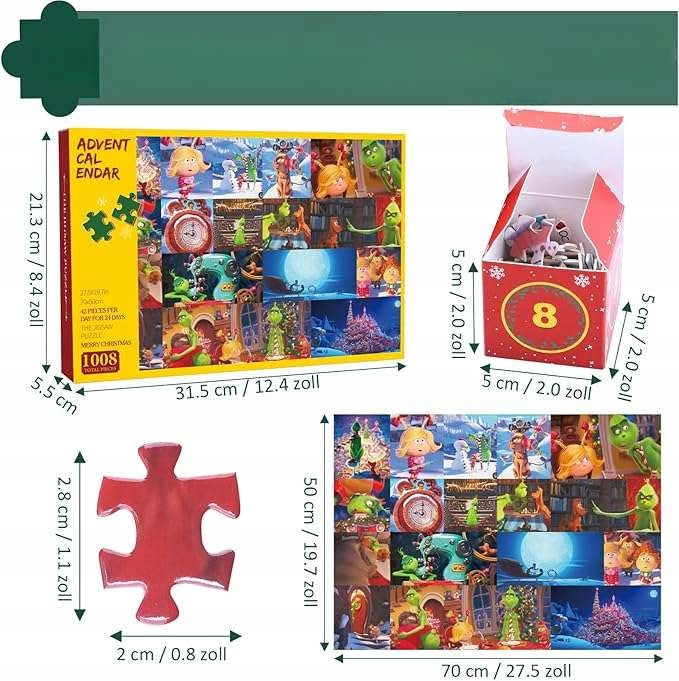 Advent Calendar 2024 Puzzle Christmas Puzzle 1008 Pcs EAN (GTIN) 5906476586572