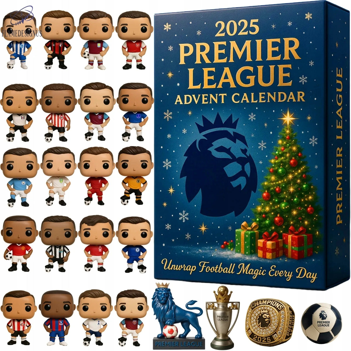 Advent Calendar 2025 Premier League Figures Footballer Gift Football