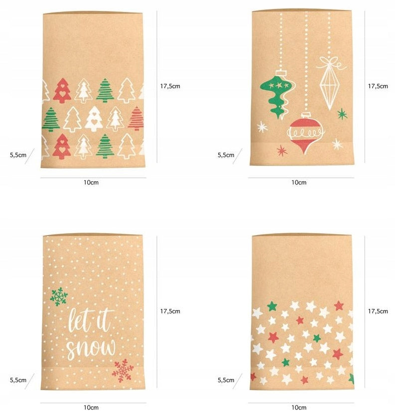 Advent Calendar DIY Paper Bags for Kraft Holiday Gifts 24pcs Manufacturer code 350534