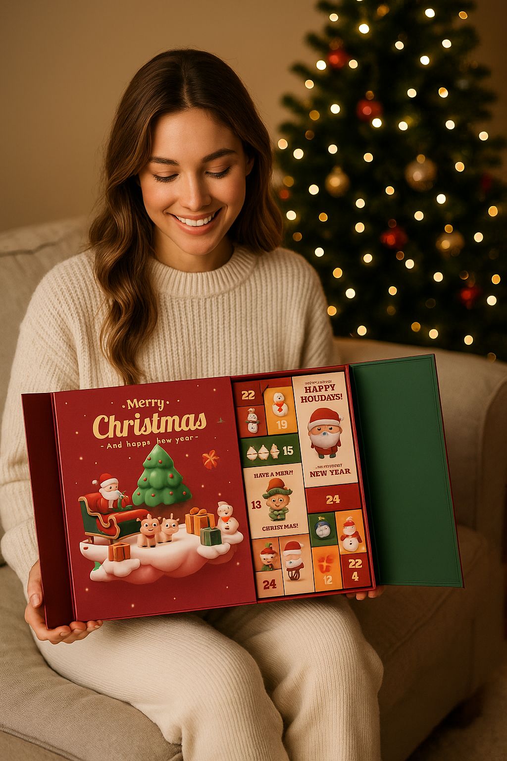 Advent Calendar Do It Yourself DIY Large with Blank Windows FOR 12 DAYS Manufacturer code pusty kalendarz adwentowy