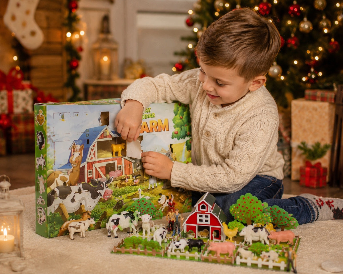 Advent Calendar Farm Animals+Puzzle 3D for Kids CHRISTMAS GIFT Packaging status original