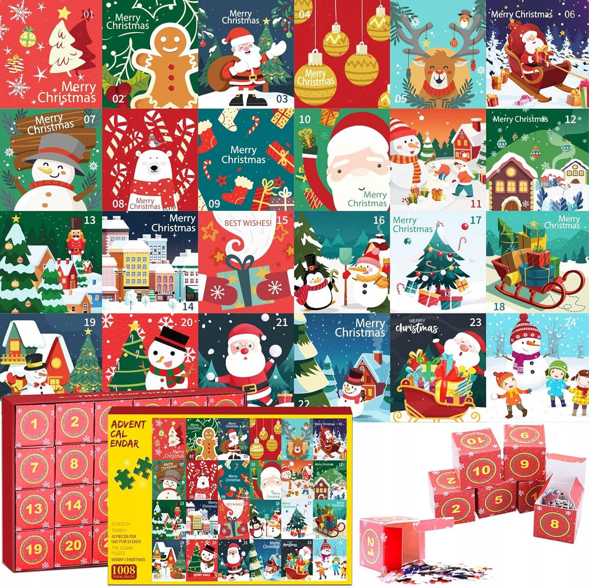 Advent Calendar Puzzle Christmas Puzzle 1008 Pcs