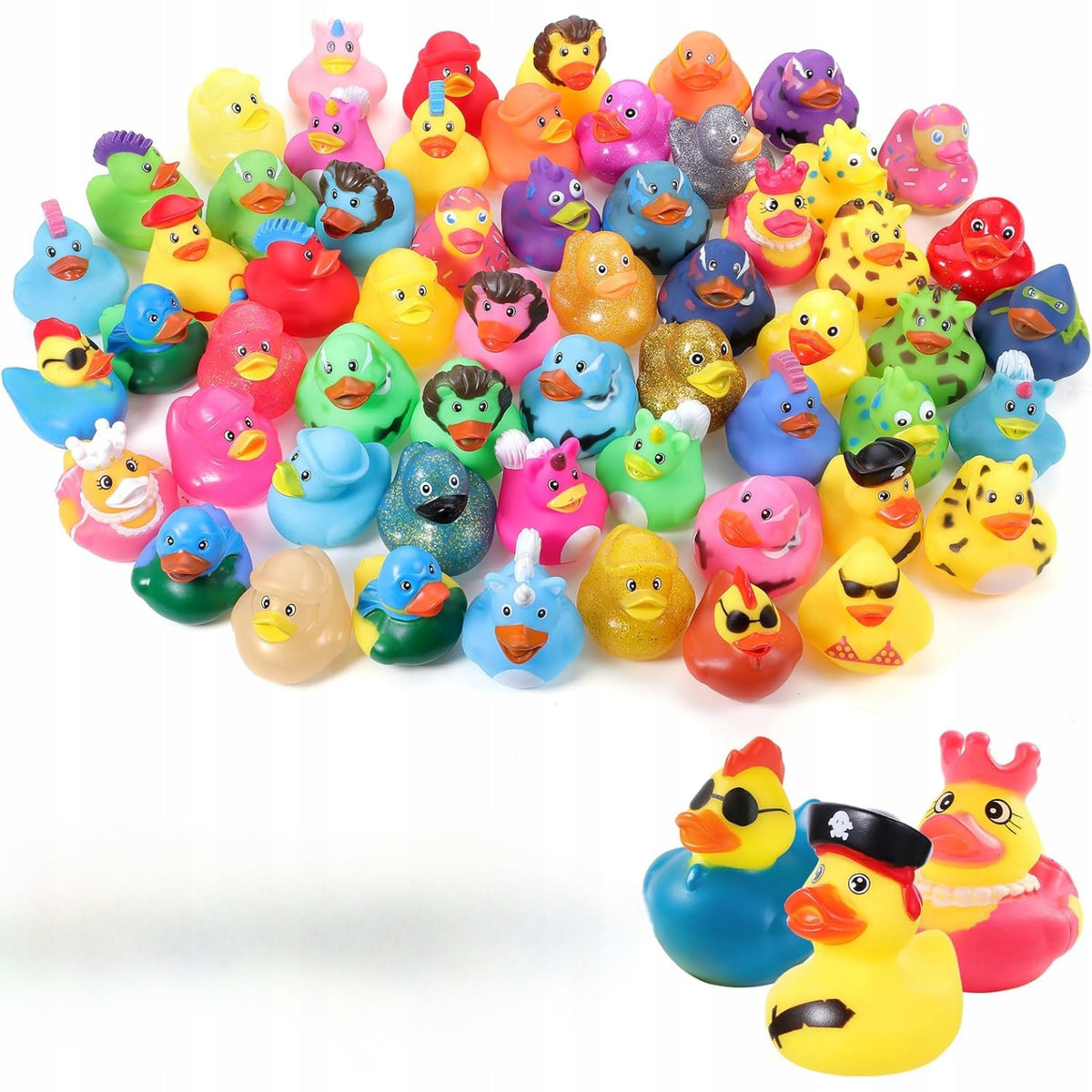Advent Calendar Rubber Bath Ducks 24 Pcs Squeaky Toys
