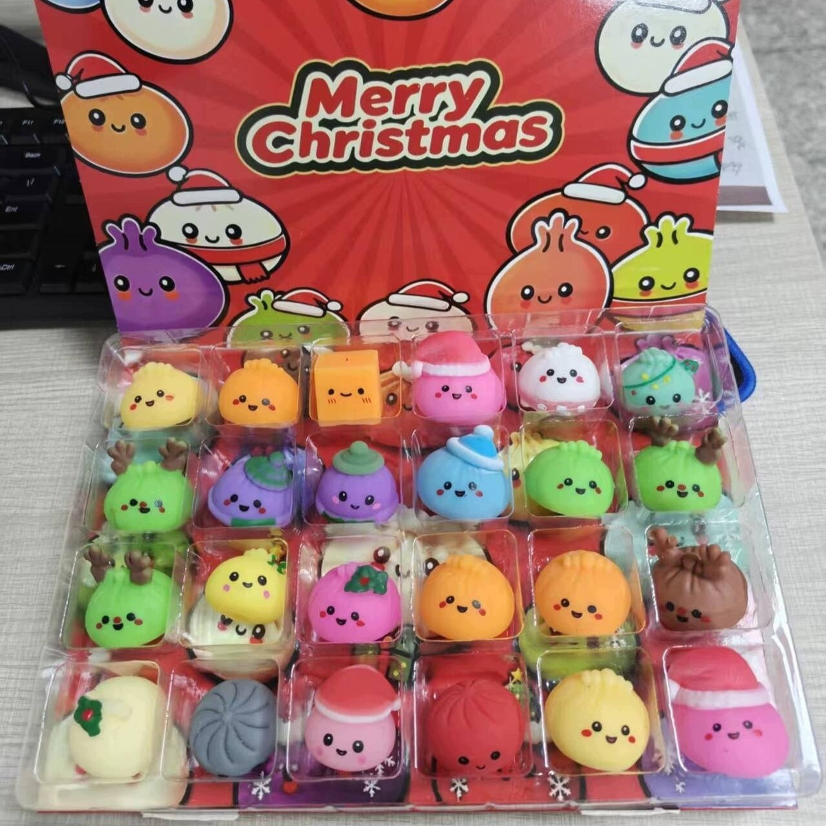 Advent Calendar Squishy Dumpling 24 Pcs Squishies Christmas Gift Manufacturer code 4069332221107