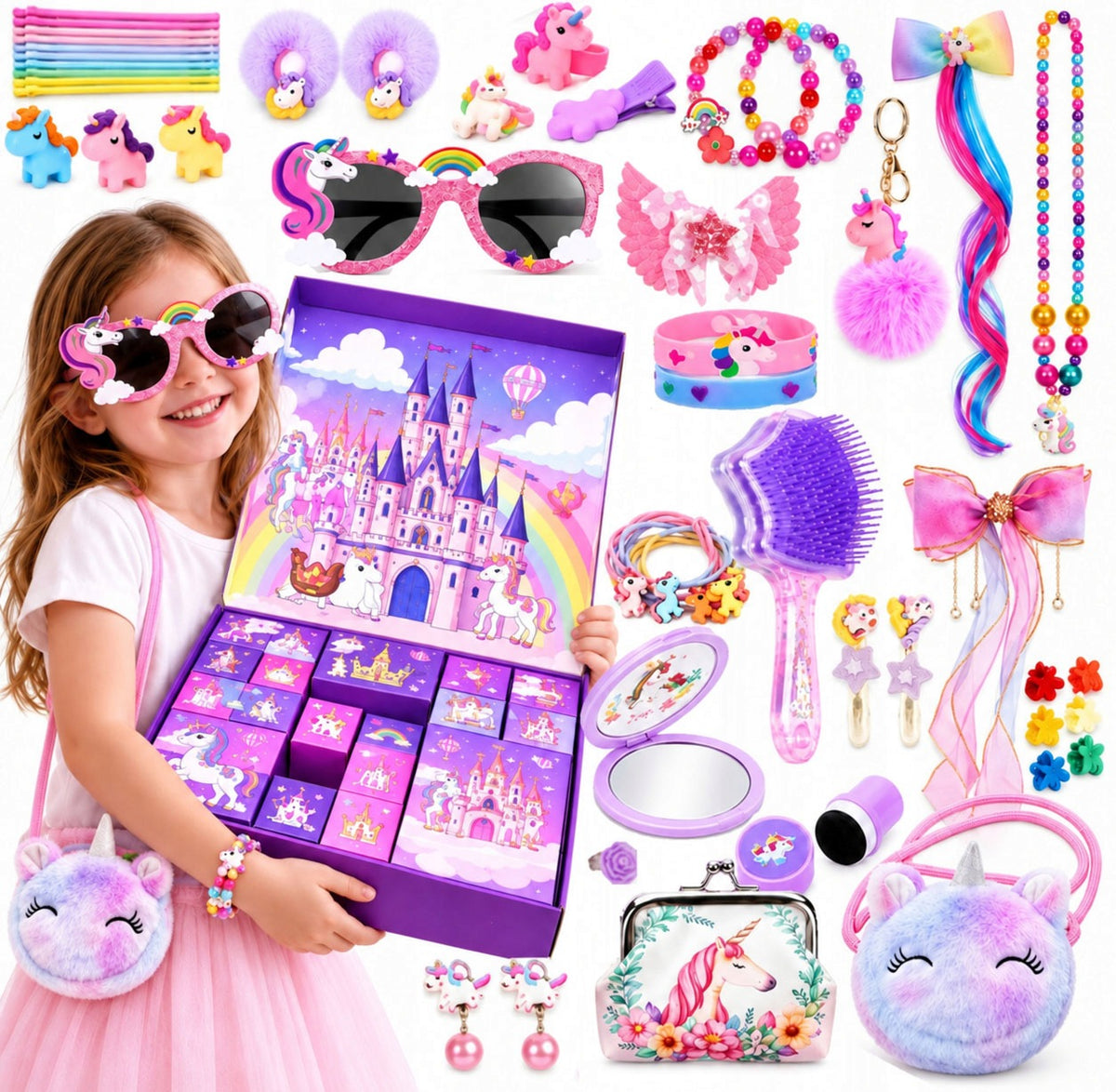 Advent Calendar for Girls Accessory Set 24-Day Unicorn