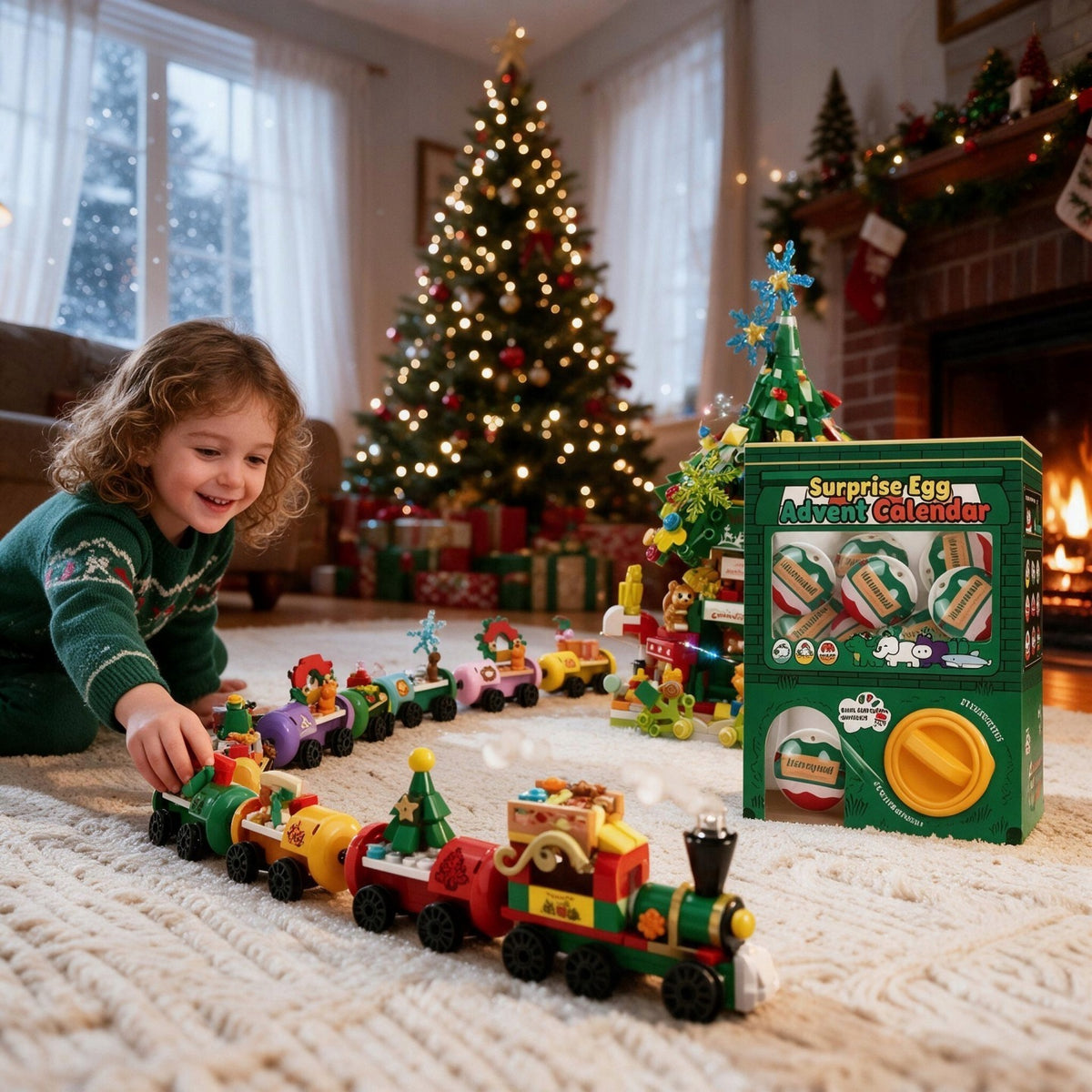 Advent calendar blocks Christmas tree train eggs surprises gift Manufacturer code 05084895-1