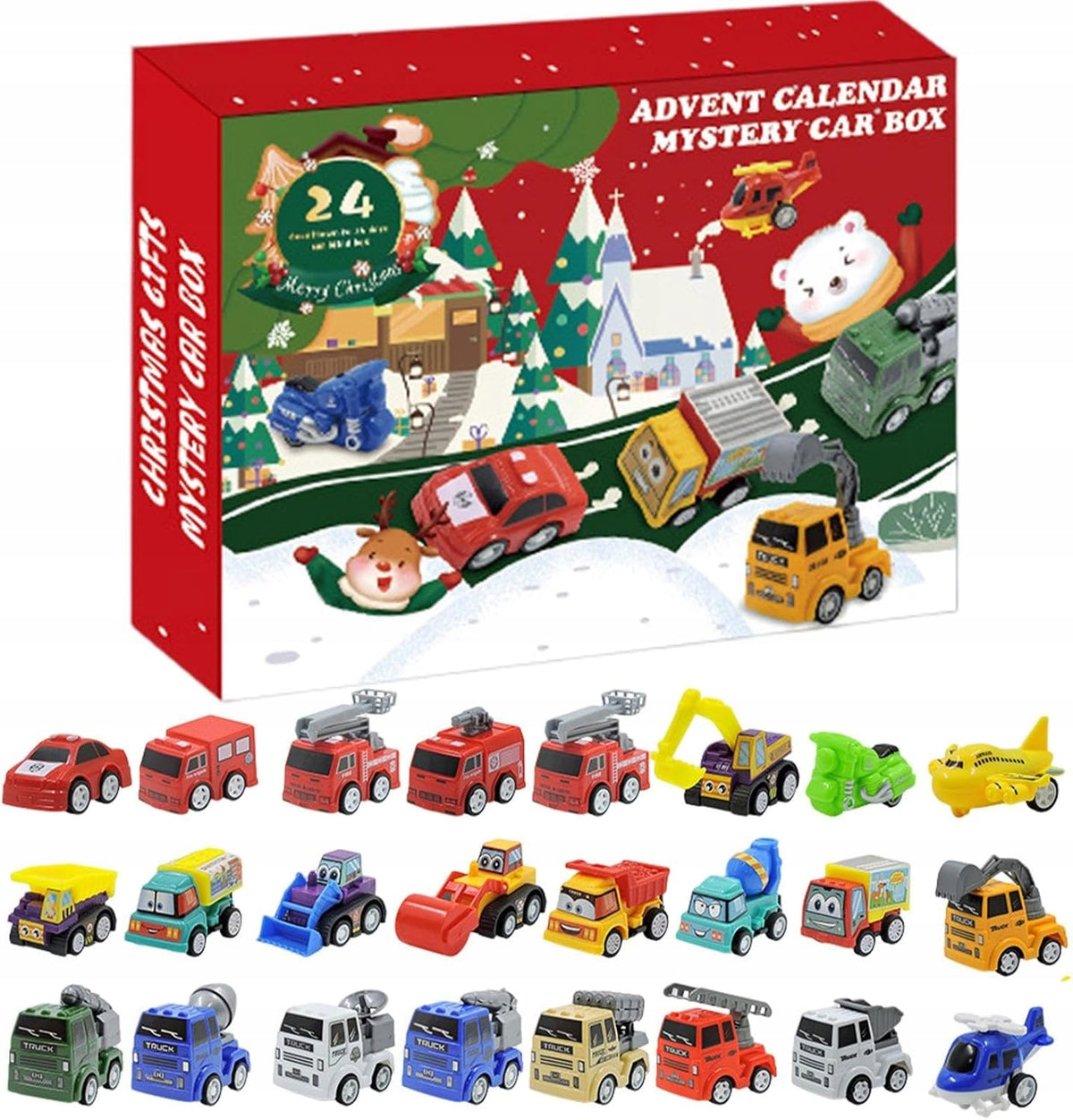 Advent calendar for boy car vehicles cars gift 24 pcs. Packaging status original