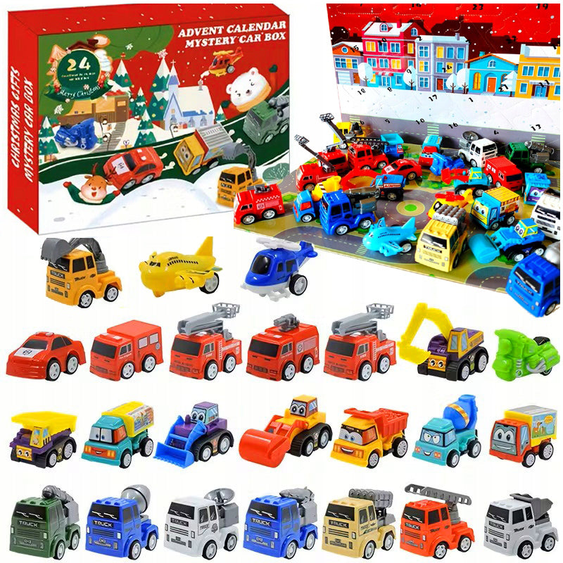 Advent calendar for boy car vehicles cars gift 24 pcs.