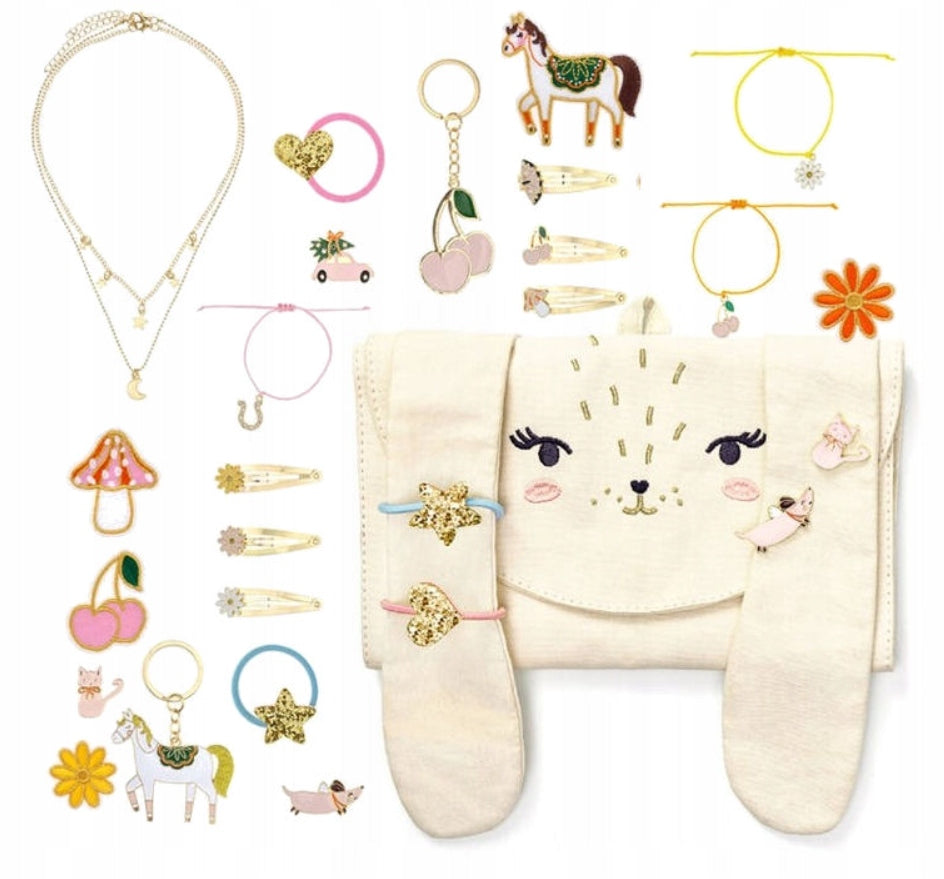 Advent calendar for girl with bunny jewelry