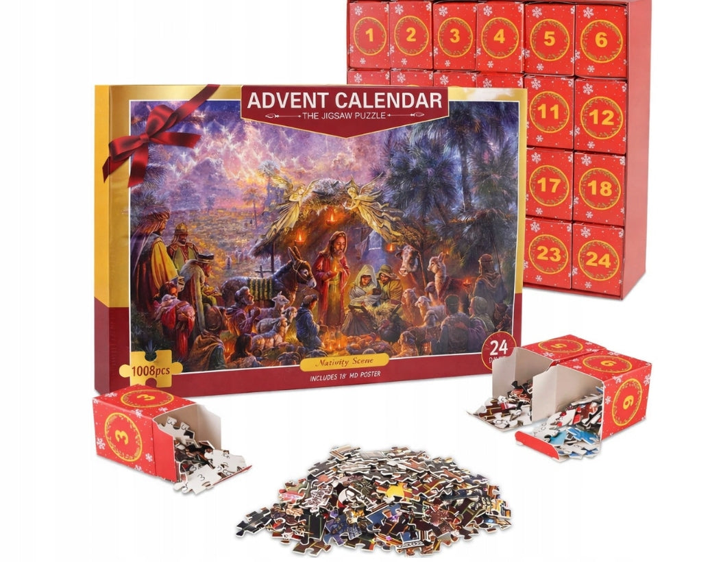 Advent calendar, puzzle, advent calendar with puzzles, 1008 pieces