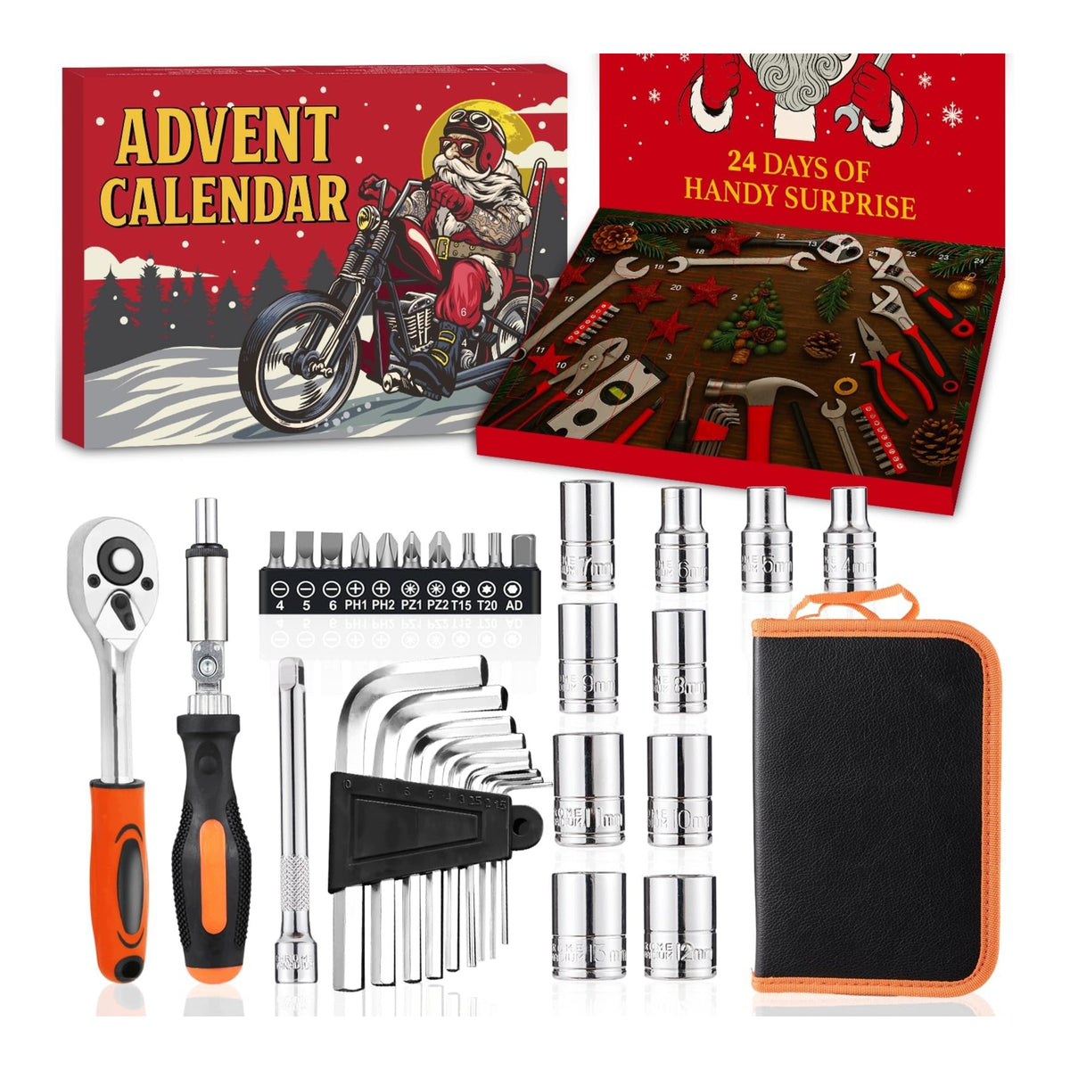 Advent calendar with tools for men and teenagers gift