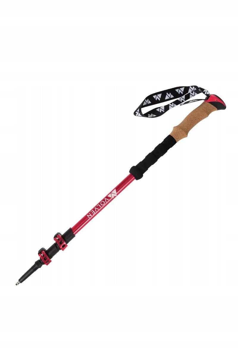 Adventure Cork trekking poles Color red