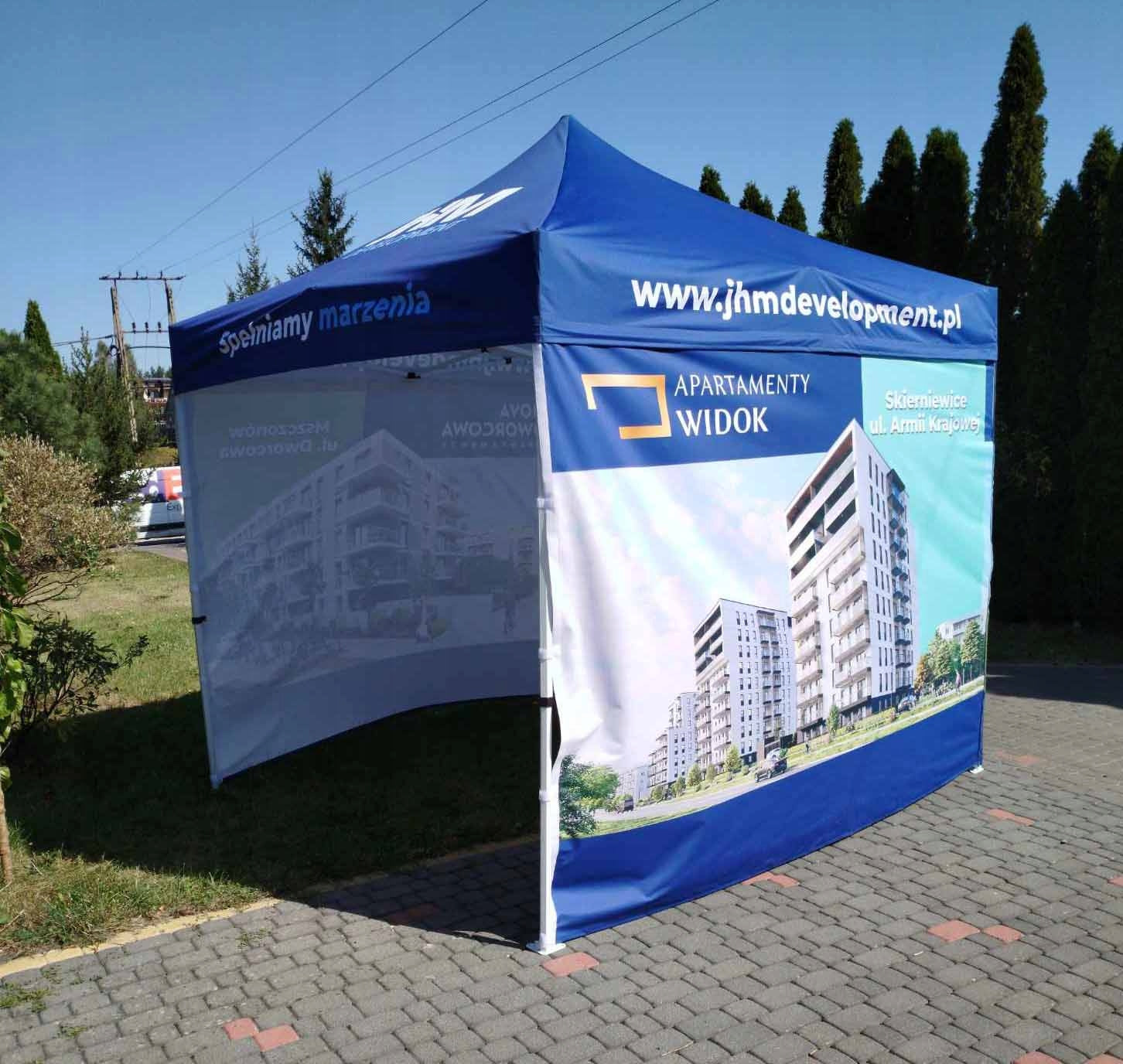 Advertising tent express print full 3x3m - 3 wall printing, aluminum Width 3 m