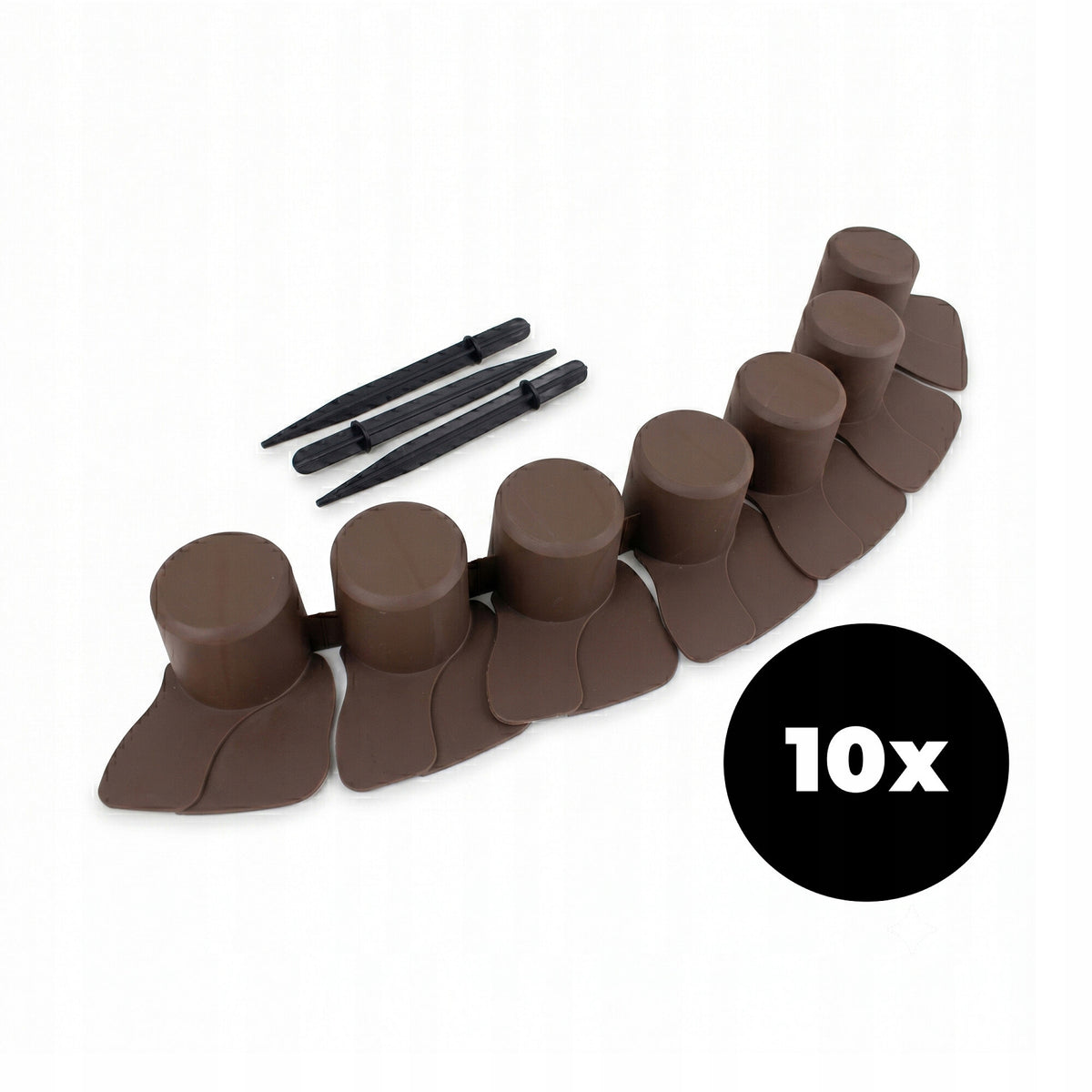 Aga Garden edging Plastic Palisade Fence Curb 10 pcs Lawn