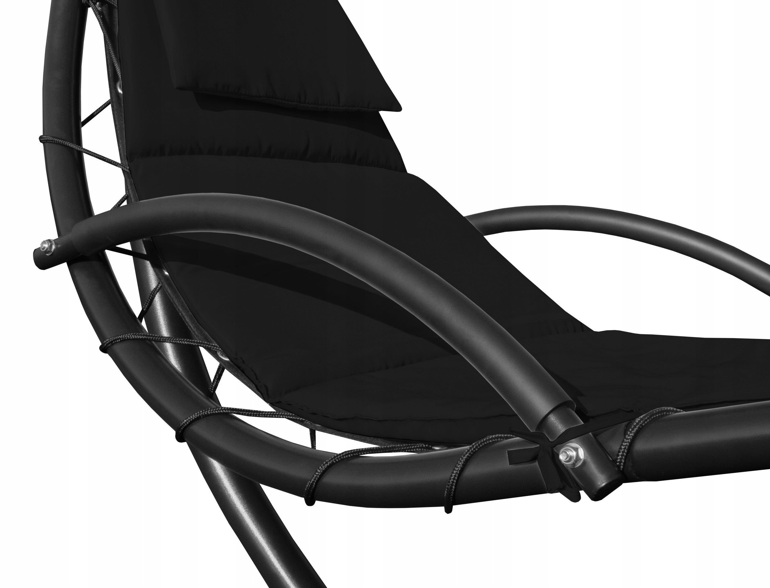 Aga Zahradní závěsné lehátko se stříškou Černé Manufacturer code MR4402-BLACK