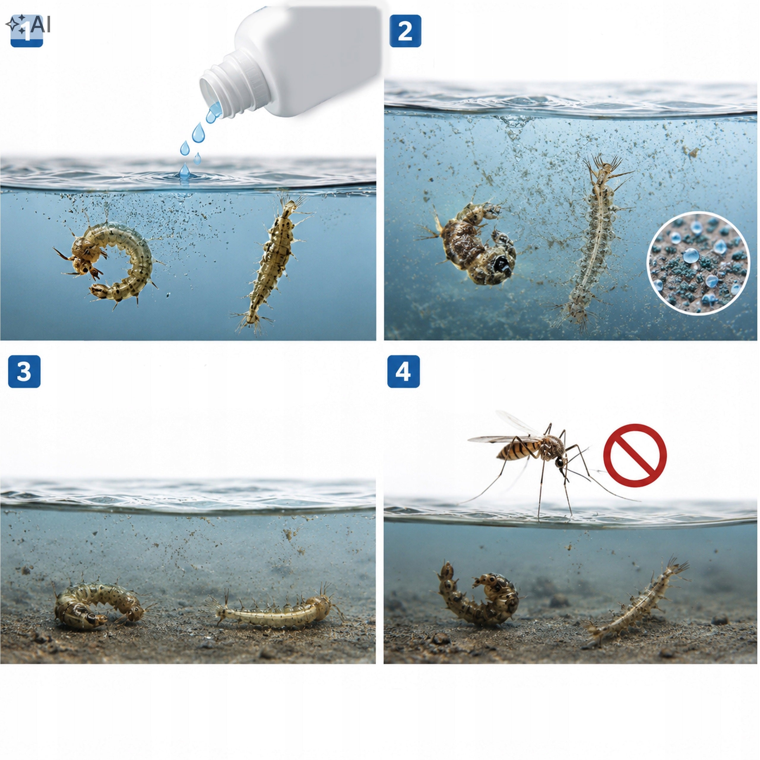 Agent for larvae and biological mosquitoes for water purification and control 1 l Packaging status original