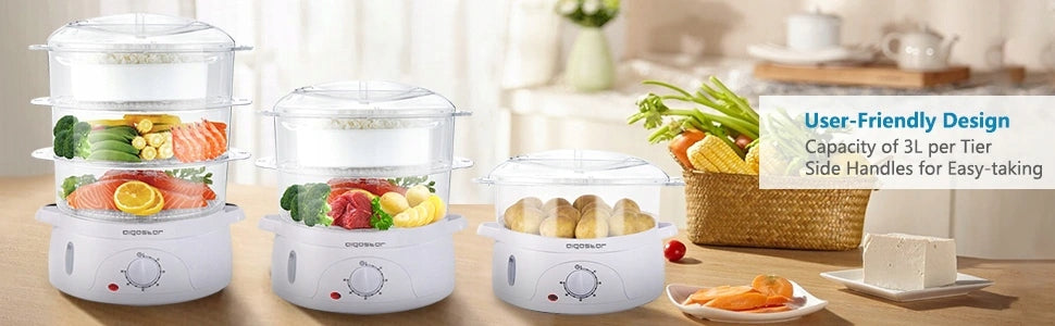 Aigostar Fitfoodie 30CFO 800W - Cooking steamer Brand Aigostar